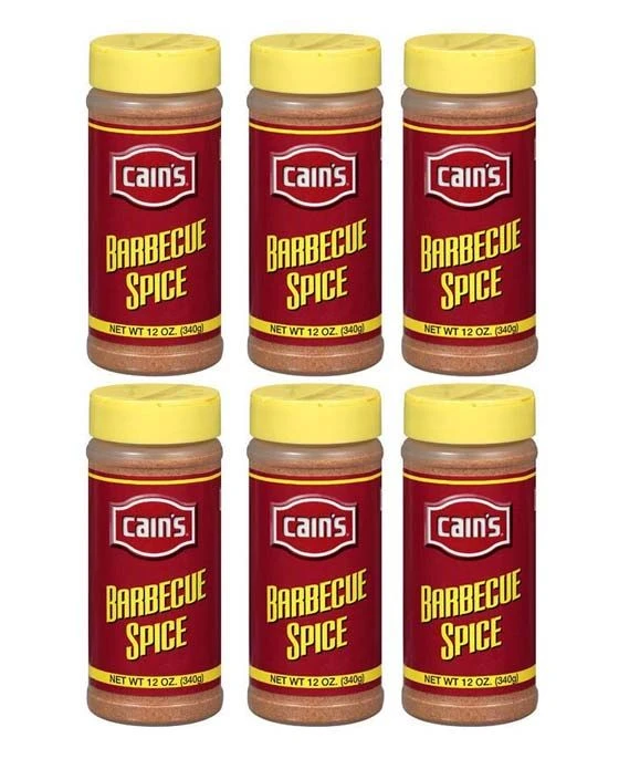Cain's Barbecue Spice, 6 Bottles 12 Oz Each