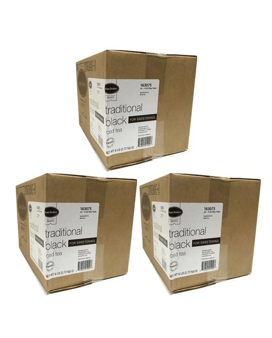Farmer Brothers Black Iced Tea For Sweetening, 3 Boxes - 24/4 Oz