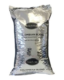 Farmer Brothers Colombian Blend Coffee Bean (1 Bag/5 Lbs)