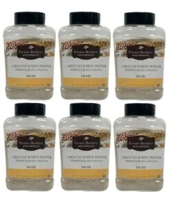 Farmer Brothers Ground White Pepper (6 Bottles/1 Lb 2 Oz Ea.)