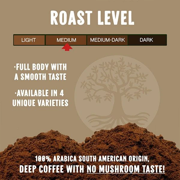 Ancient Roots Donut Shop Medium Roast Flavored Mushroom Ground Coffee6/12 Oz Bags - Image 4