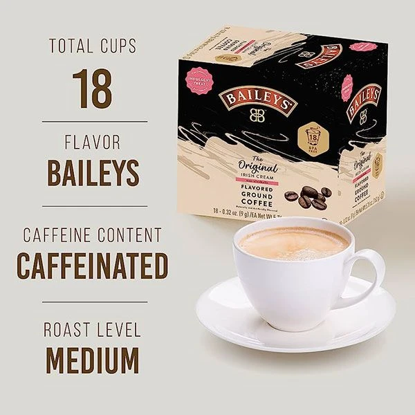 Baileys Bailey's, The Original Irish Cream Flavored Coffee, 2/18 Single Serve Cups - Image 3