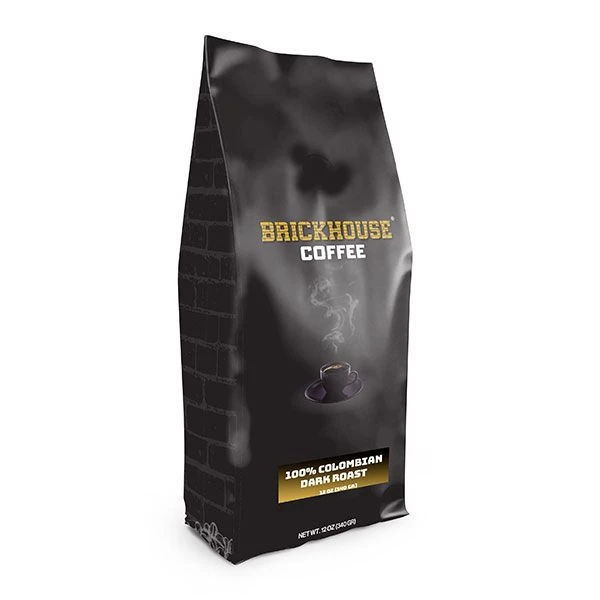 Brickhouse Ground Coffee, BRICKHOUSE Blend: 100% Colombian Dark Roast, 6/12 Oz Bags - Image 2
