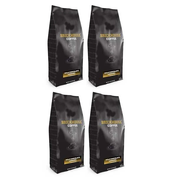 Brickhouse Ground Coffee, Milk Chocolate Caramel, 4/12 Oz Bags