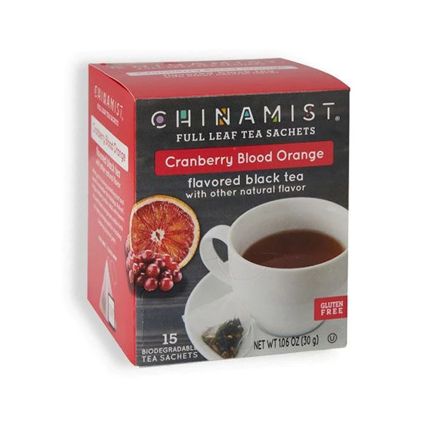 China Mist - Cranberry Blood Orange Organic Black Full Leaf Tea Sachet, 6 Boxes 15 Count Each - Image 2