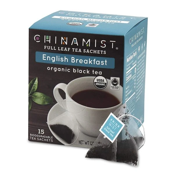 China Mist - English Breakfast Organic Black Full Leaf Tea Sachet, 4 Boxes 15 Count Each - Image 4