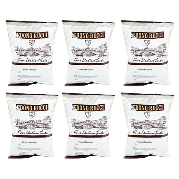 Edono Rucci Caramel Macchiato Cappuccino Mix, 6/2 Lb Bags