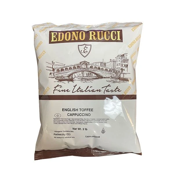 Edono Rucci English Toffee Cappuccino Mix, 2 Bags (2 Lb Each) - Image 2