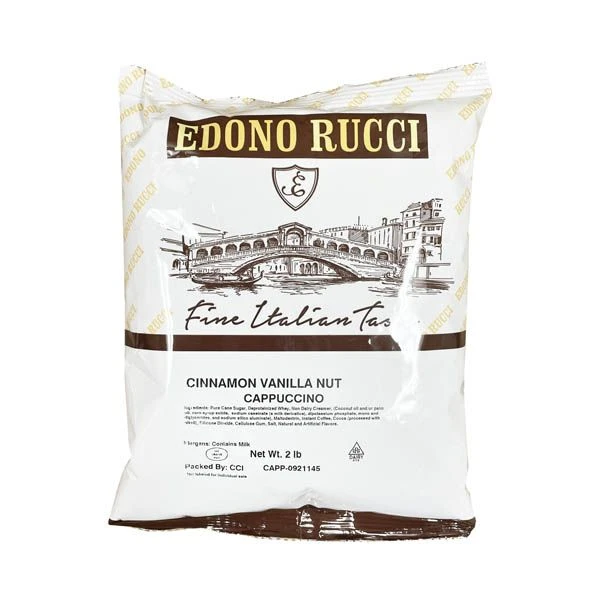 Edono Rucci Cinnamon Vanilla Nut Powdered Cappuccino Mix, 6/2 Lb Bags - Image 2