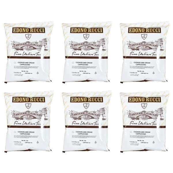 Edono Rucci Cookies And Cream Powdered Cappuccino Mix, 6/2 Lb Bags