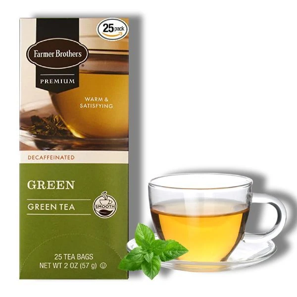 Farmer Brothers Premium: Decaf Green Tea, 2/25 Ct Tea Boxes - Image 2