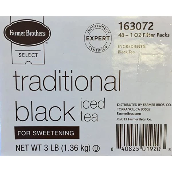 Farmer Brothers Black Iced Tea For Sweetening, 1 Box - 48/1 Oz - Image 2