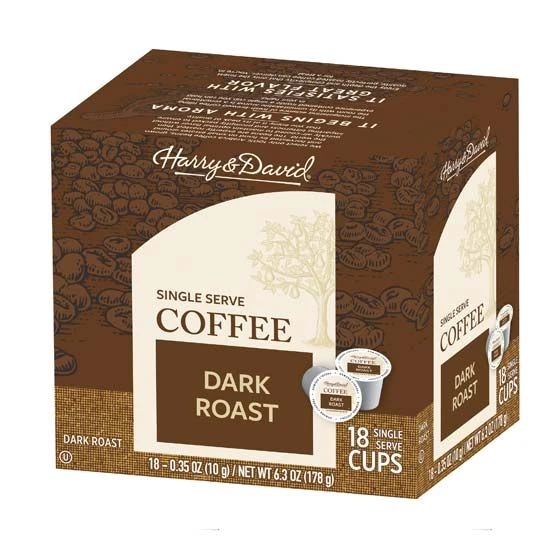 Harry & David Dark Roast Single Serve Cups, 2/18 Count - Image 2