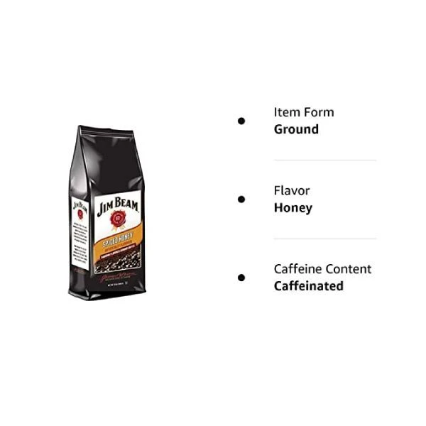 Jim Beam Spiced Honey Bourbon Flavored Ground Coffee, 3 Bags (12 Oz Ea.) - Image 2