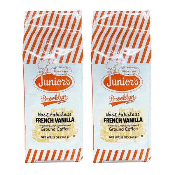 Junior's Most Fabulous French Vanilla, Medium Roast Ground Coffee, 2/12 Oz Bags
