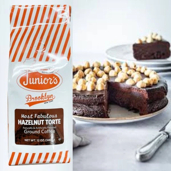Junior's Most Fabulous Hazelnut Torte, Medium Roast Ground Coffee, 2/12 Oz Bags - Image 2
