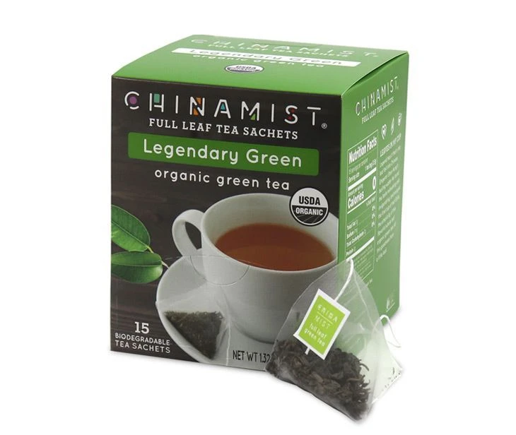 China Mist - Legendary Green Organic Black Full Leaf Tea Sachet, 4 Boxes 15 Count - Image 2