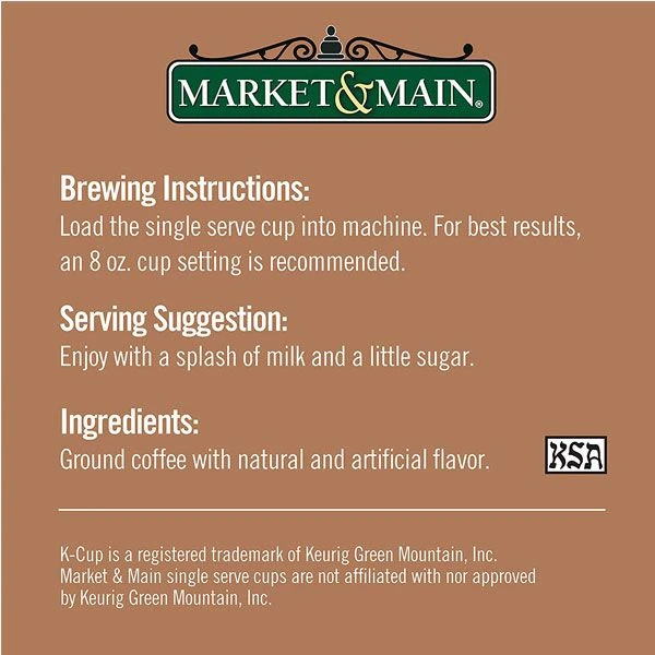 Market & Main Chocolate Peanut Butter Single Serve Coffee Cups, 2 Boxes (24 Cups) - Image 7