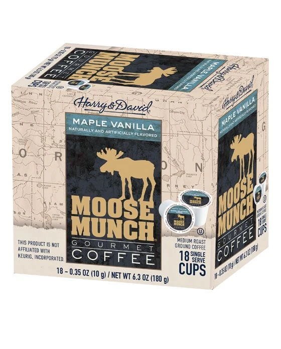 Moose Munch Maple Vanilla Single Serve Coffee By Harry & David, 4/18 Count - Image 2