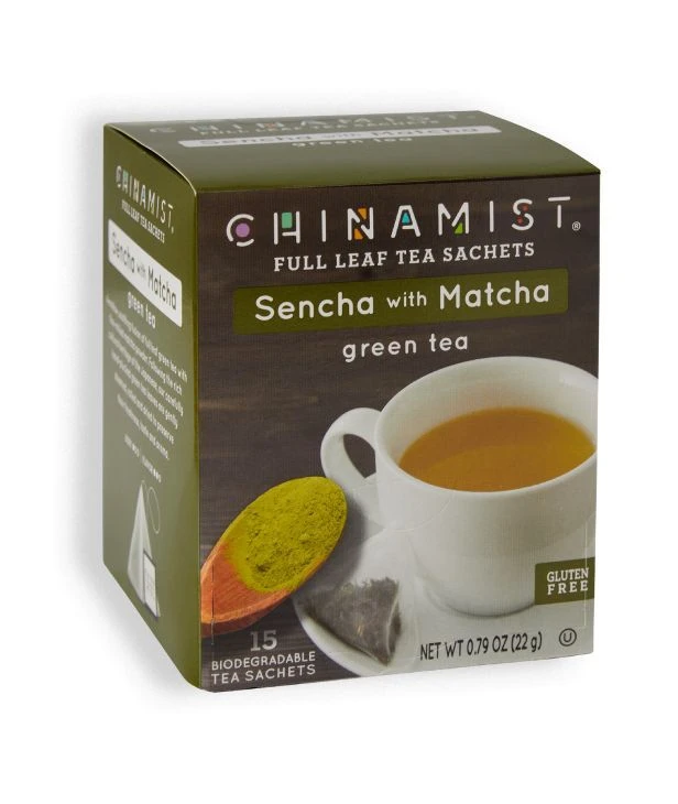 China Mist Sencha With Matcha Green Tea Sachets, 2 Boxes 15 Count Each - Biodegradable And Individually Wrapped - Image 2
